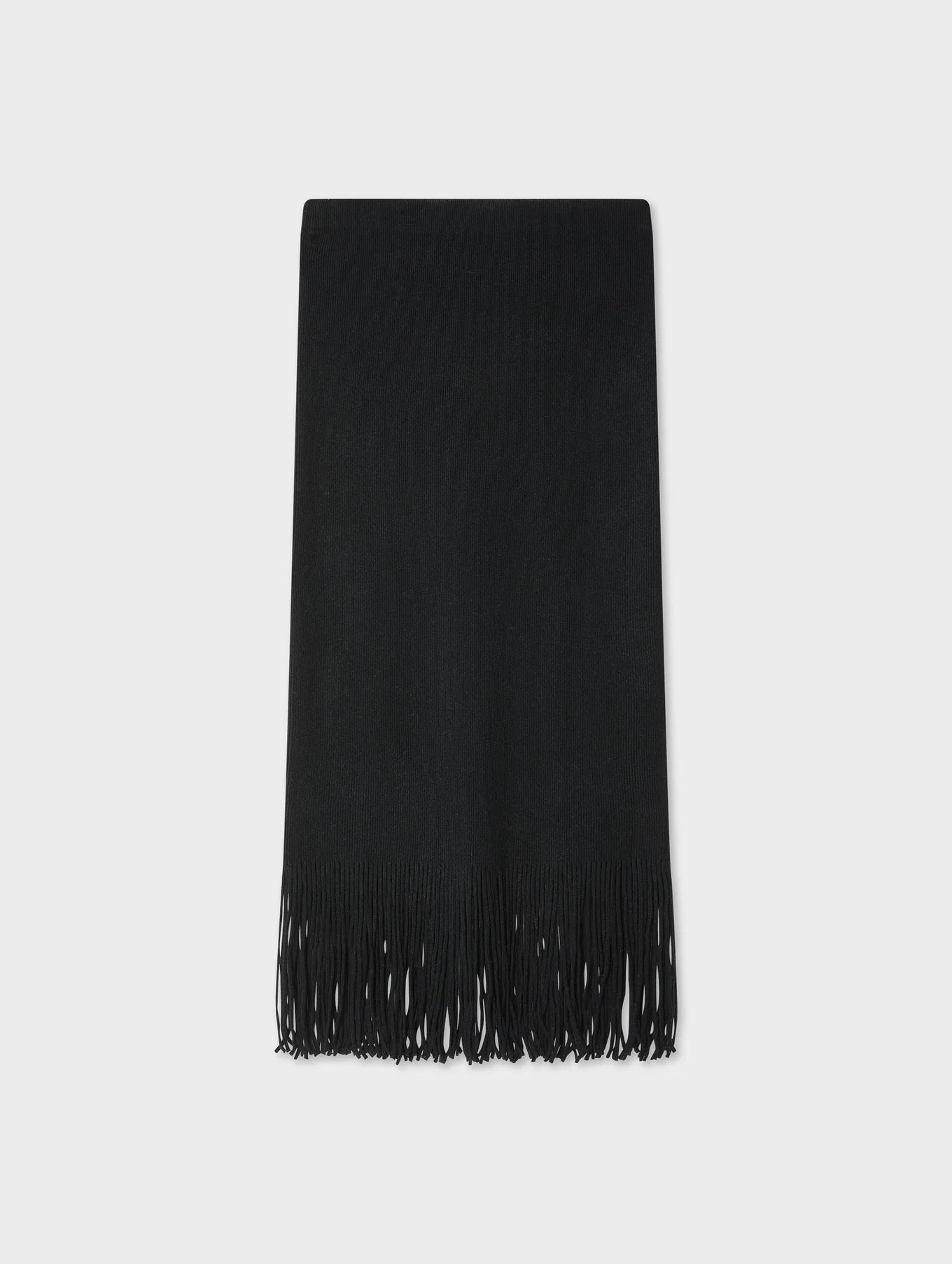 Fringe Ribbed Skirt