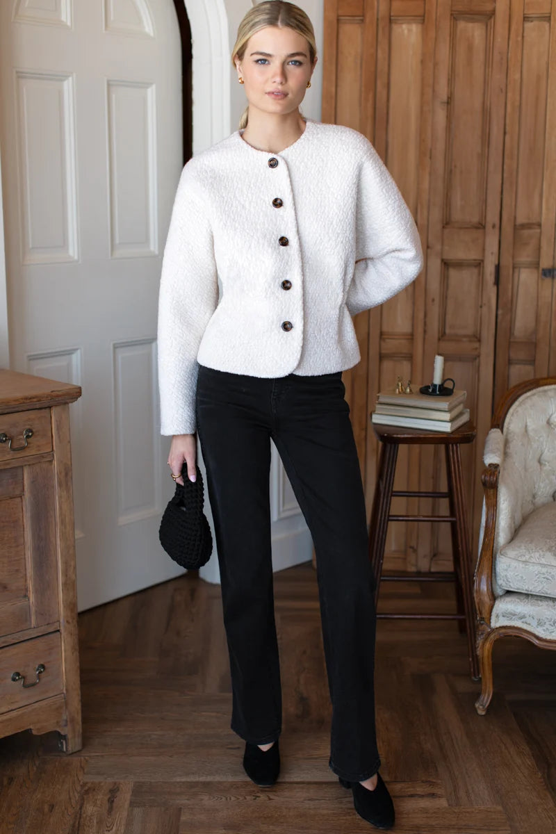 Atelier Cinch Jacket - Ivory Boucle