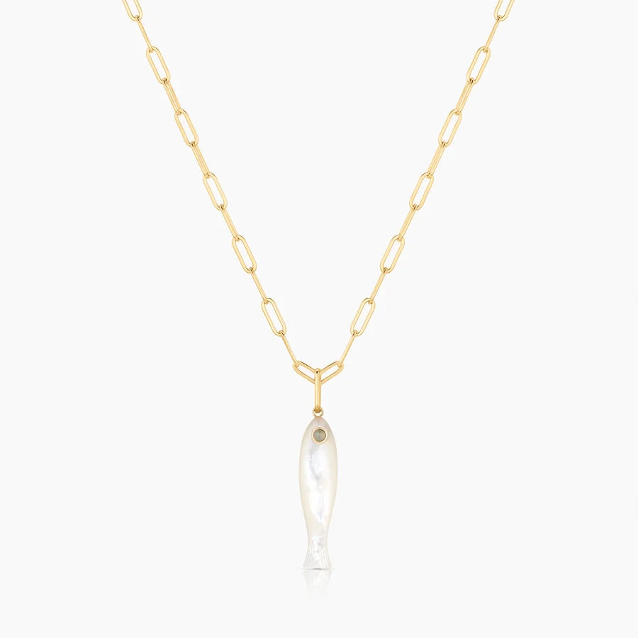 Fortuna Mother of Pearl Fish Charm