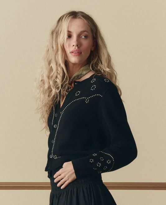 The Studded Cardigan - Black