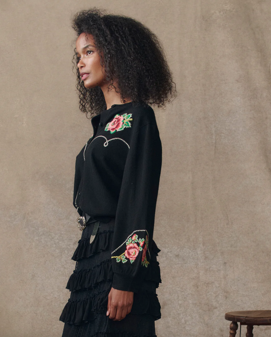 The Heirloom Rose Western Cardigan
