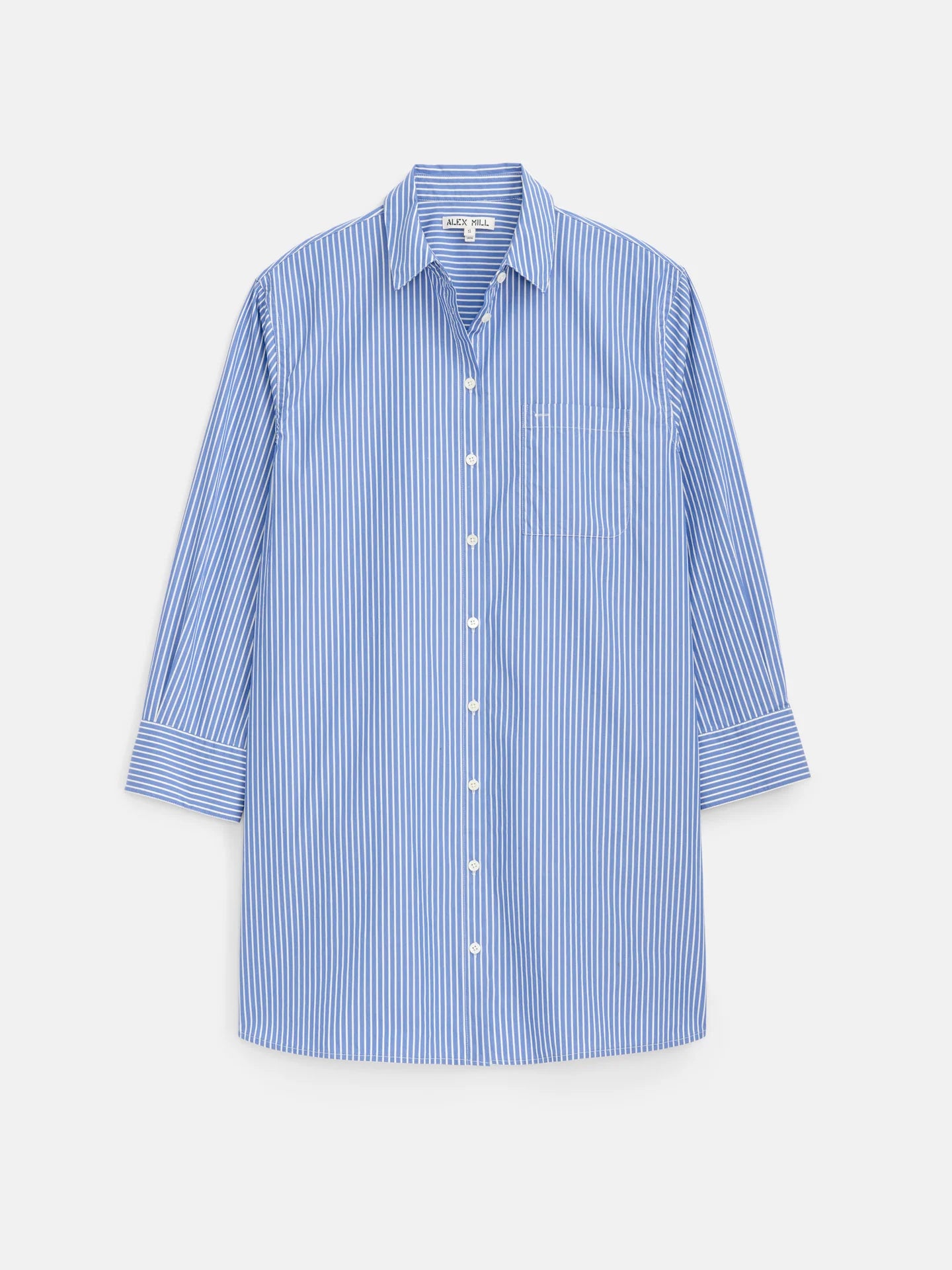 Florence Striped Shirt Dress - Blue/Ivory Stripe