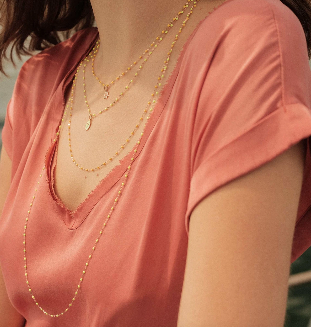Classic Gigi Necklace-Lemon- 16.5"