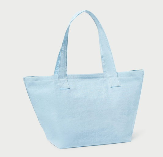 Ellis Nylon Packable Tote- Light Blue