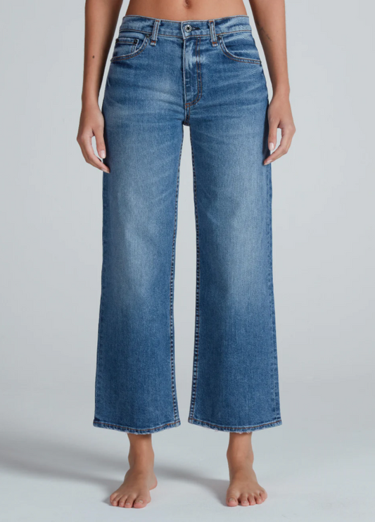 Mid Rise Crop Wide Leg