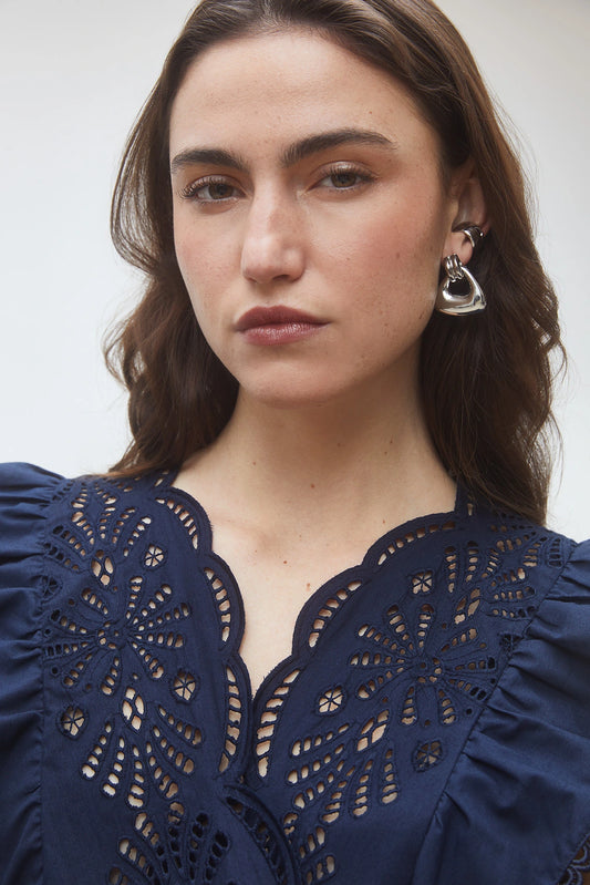 Lila Blouse - Bleu Nuit