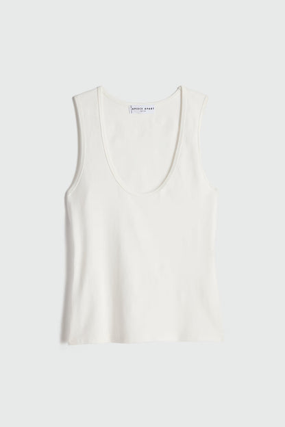 Uri Low Cut Tank - Cream