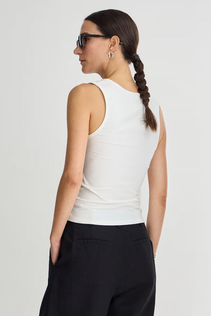 Uri Low Cut Tank - Cream