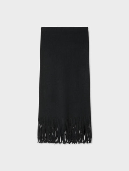 Fringe Ribbed Skirt