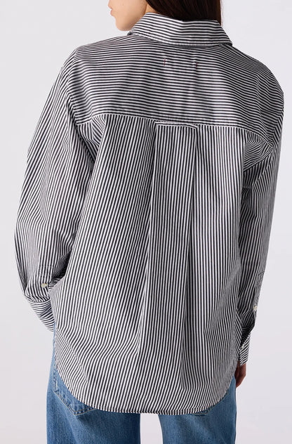 Ruth Oversized Shirt - Black/Eggshell