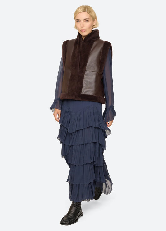Annie Reversible Vest - Brown