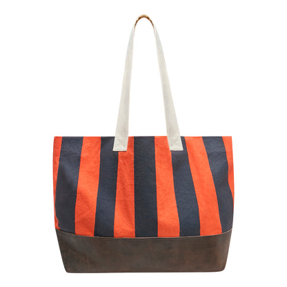 The Stripe Tote - Hot Red Stripe