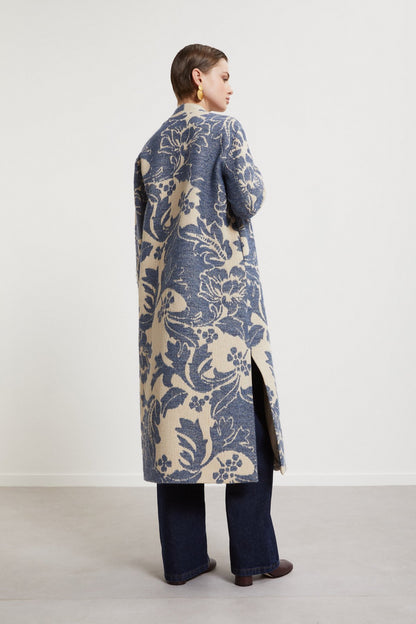 Ulined Printed Coat
