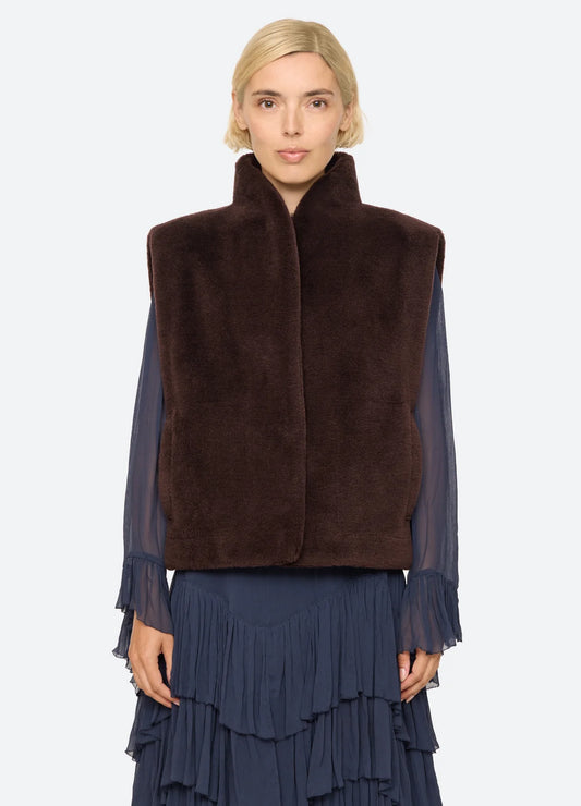 Annie Reversible Vest - Brown