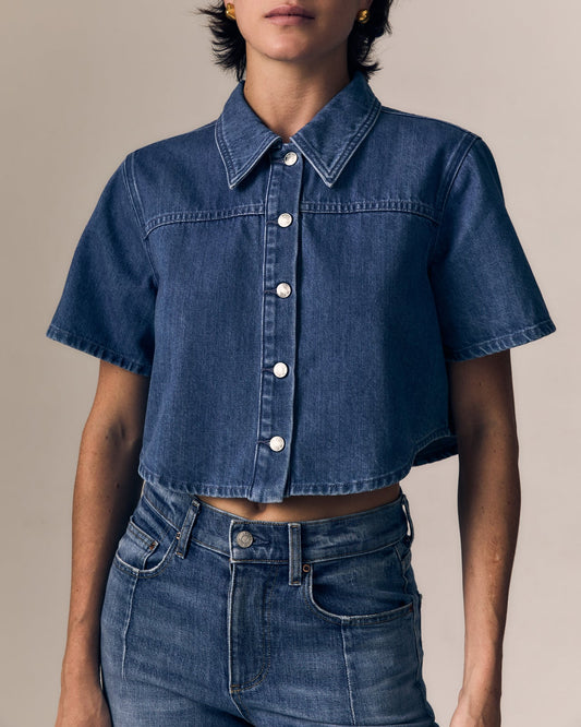 Short Sleeve Swing Shirt - Ocean Breeze