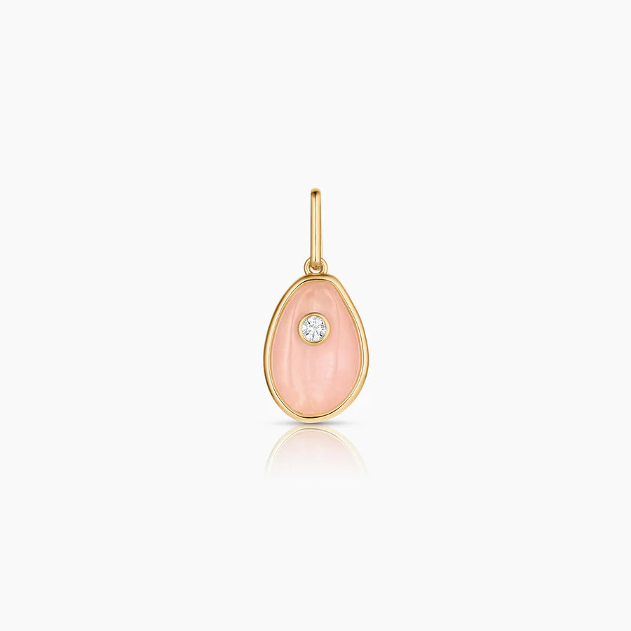 Cowrie Pink Jade Shell Charm