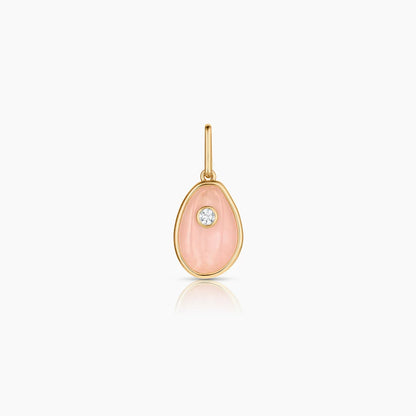 Cowrie Pink Jade Shell Charm