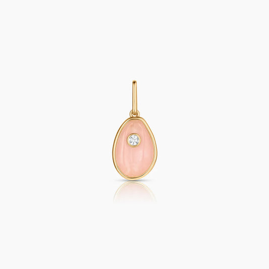 Cowrie Pink Jade Shell Charm