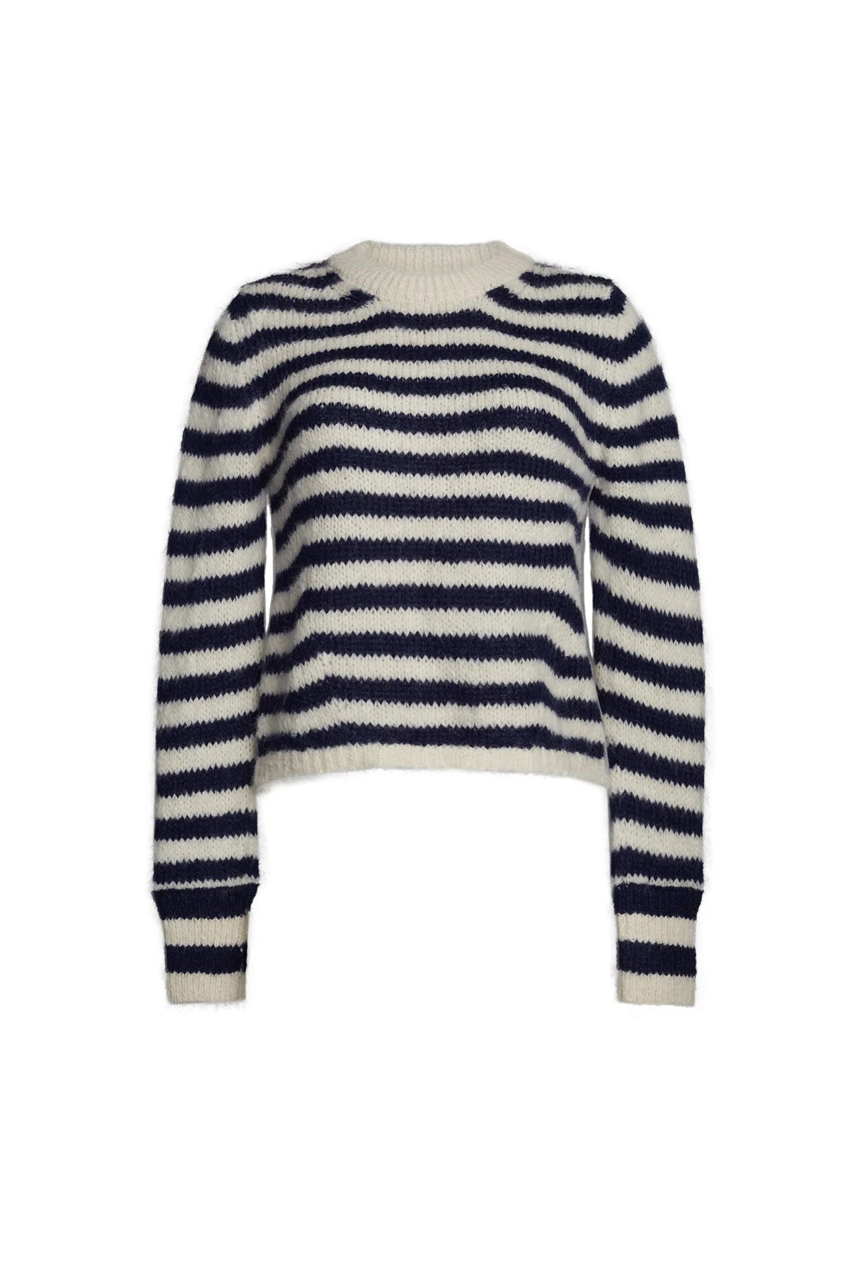 Ava Stripe Sweater - Ivory/Navy