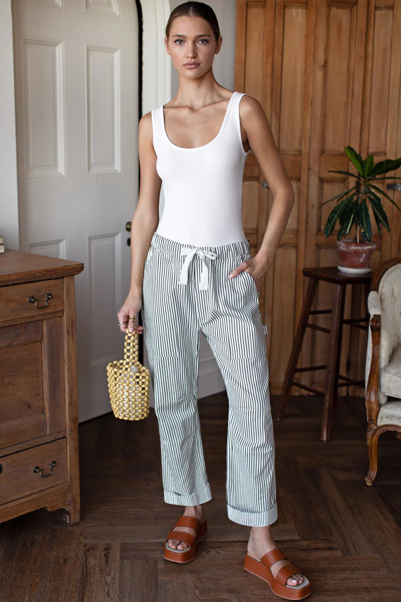 Family Cargo Pant - Moss Stripe