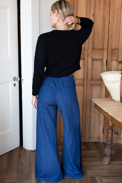 Tulip Trouser - Indigo Hemp