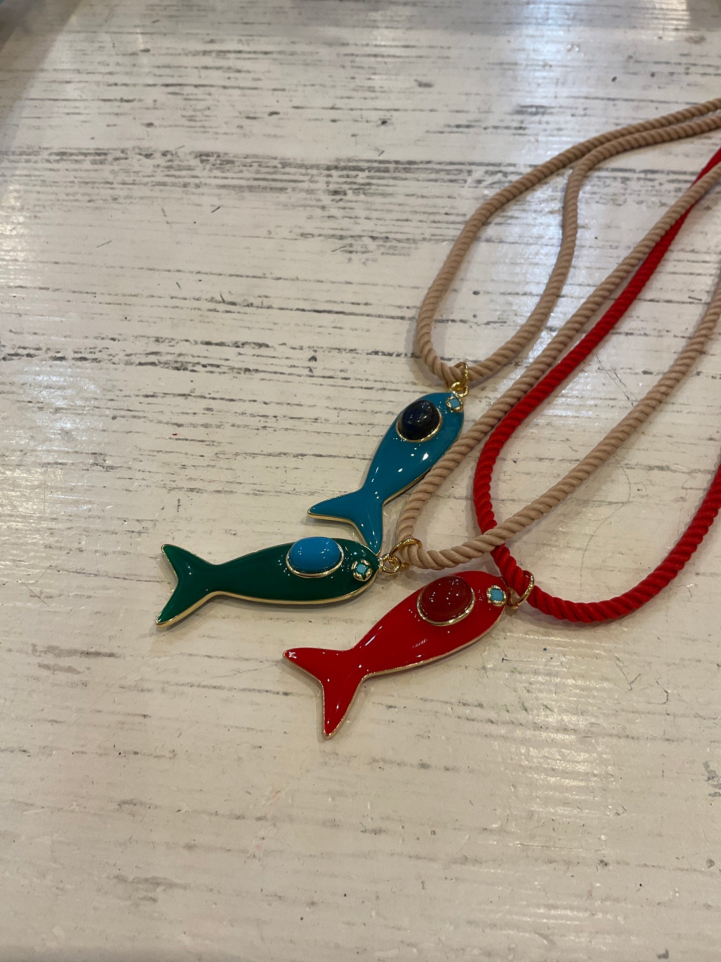 Enamel Fish Necklace