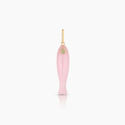 Fortuna Pink Jade Fish Charm