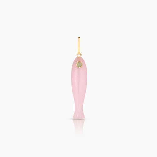 Fortuna Pink Jade Fish Charm
