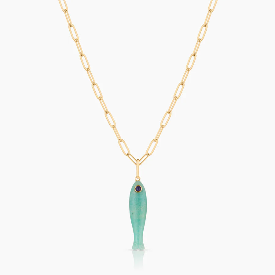 Fortuna Amazonite Fish Charm