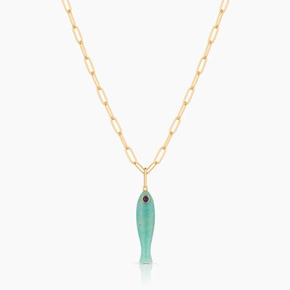 Fortuna Amazonite Fish Charm