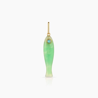 Fortuna Chrysoprase Fish Charm