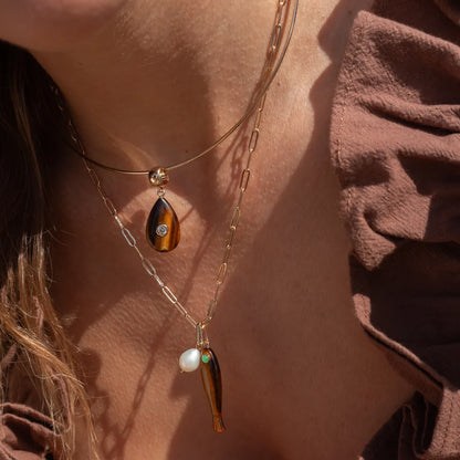 Bardot Tiger's Eye Bail Charm