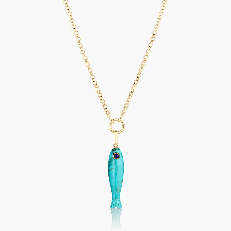Fortuna Howlite Fish Bail Charm