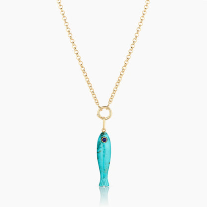 Fortuna Howlite Fish Bail Charm