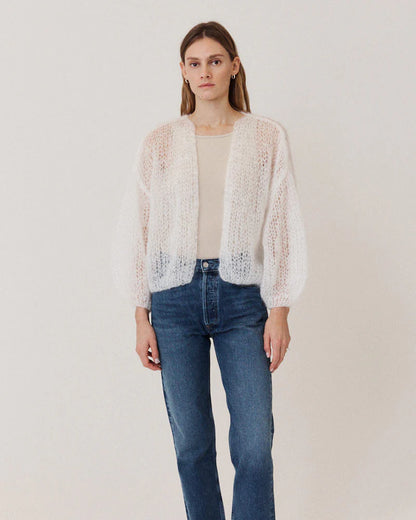 Light Mohair Bomber Cardigan