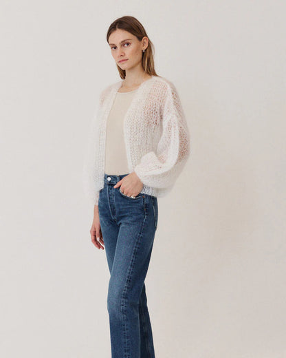 Light Mohair Bomber Cardigan