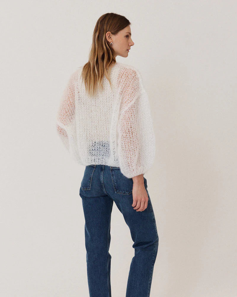 Light Mohair Bomber Cardigan