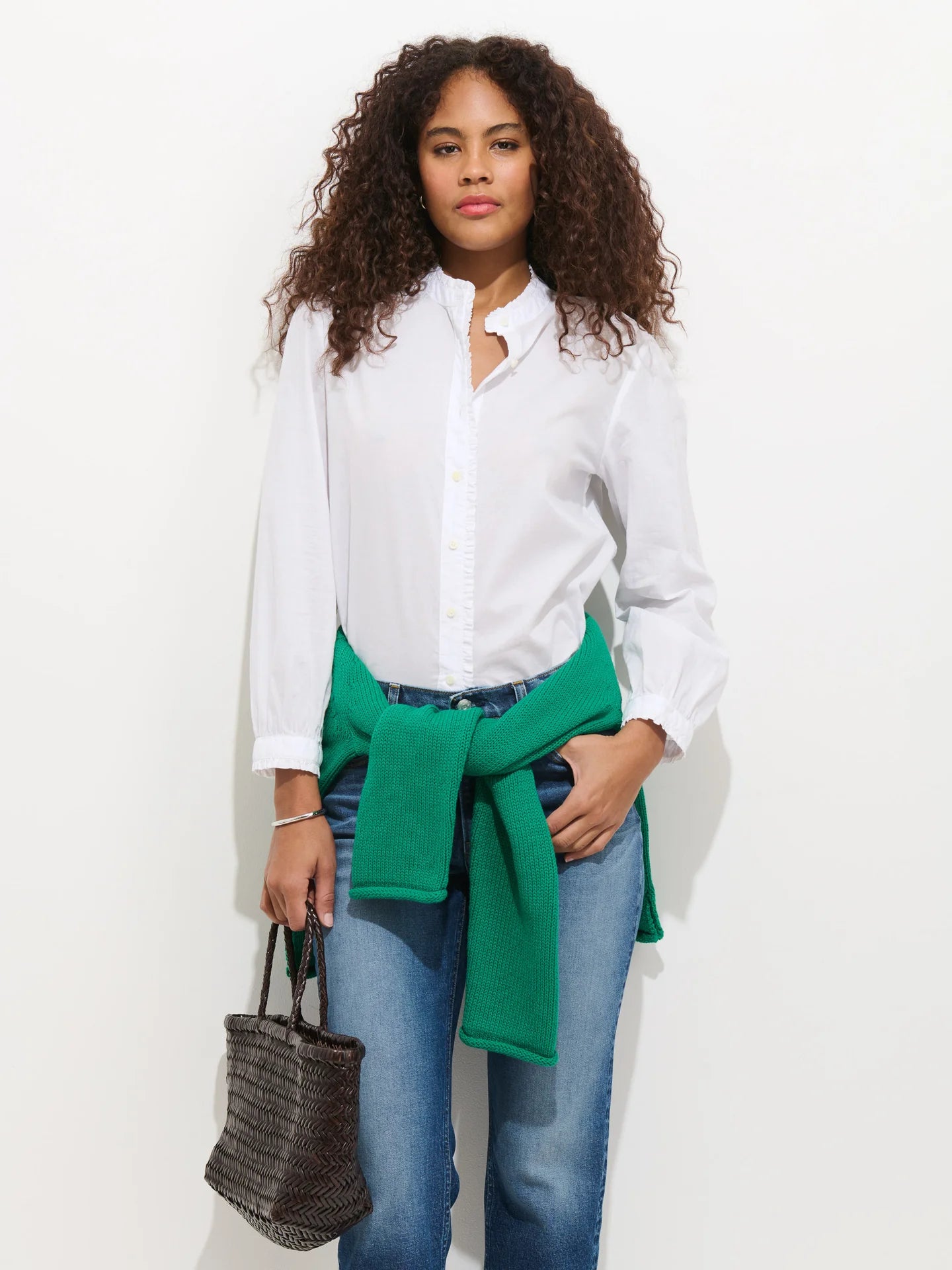Chantilly Ruffle Shirt - White