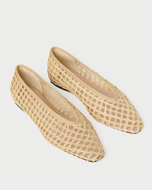 Emery Natural Crochet Ballet Flat