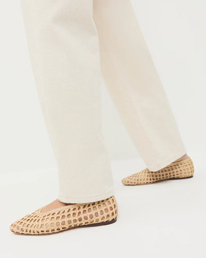 Emery Natural Crochet Ballet Flat