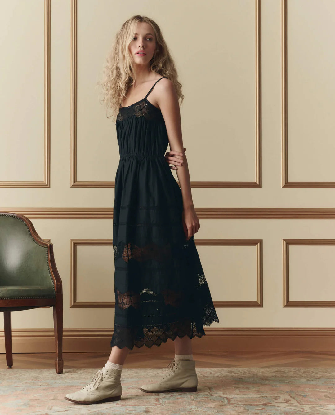 The Rosette Dress - Black