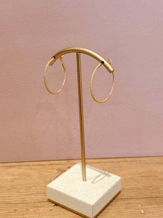 14kt Diamond Hoops