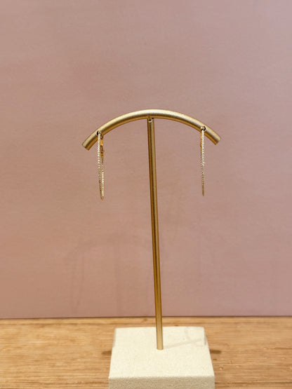 14kt Diamond Hoops