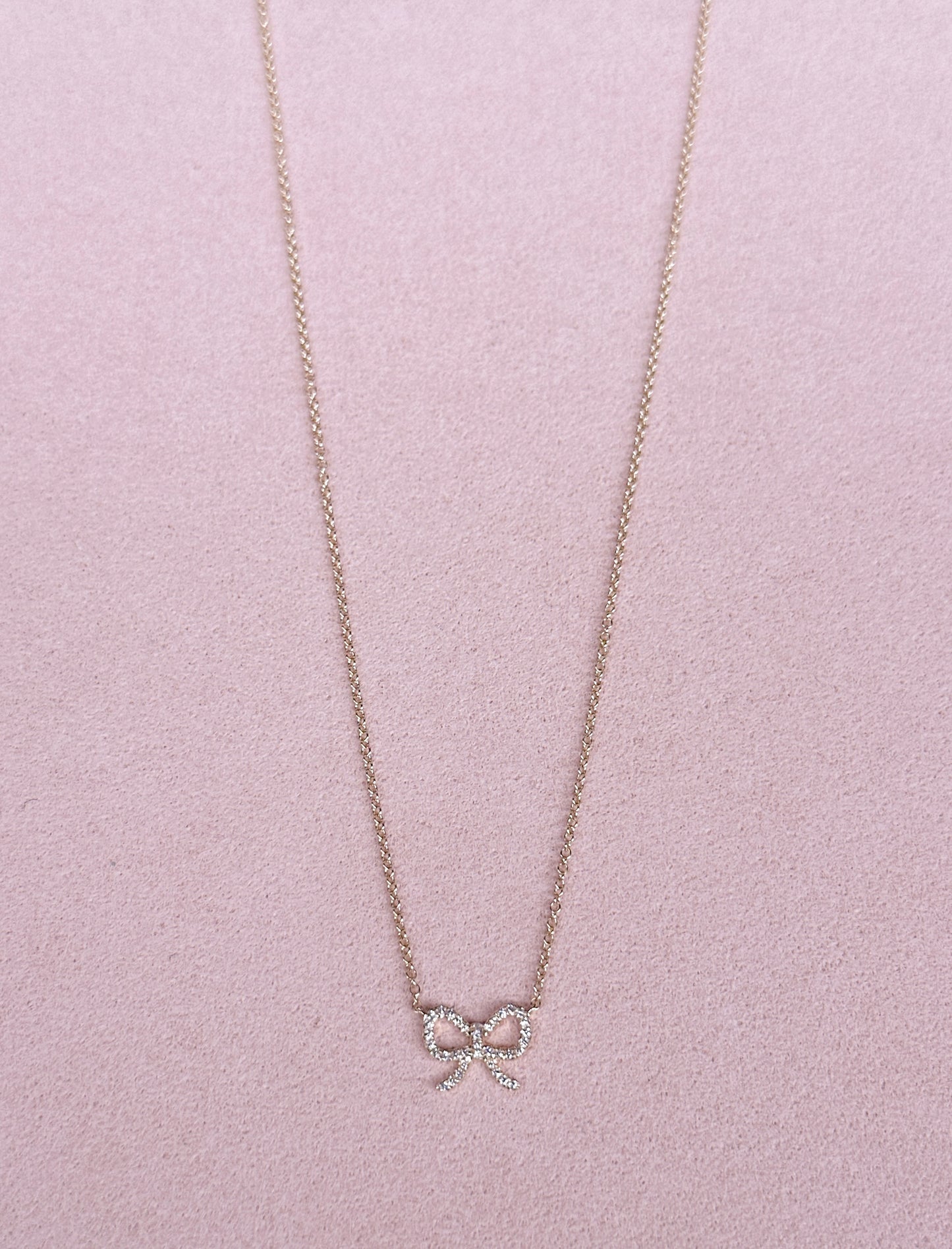 Bow Diamond Necklace