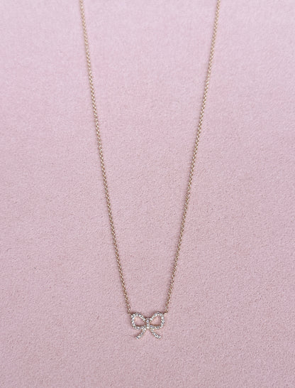 Bow Diamond Necklace
