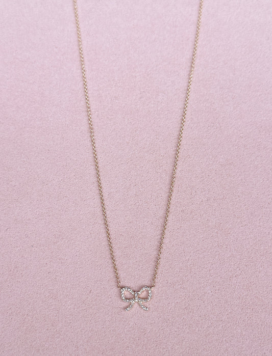 Bow Diamond Necklace