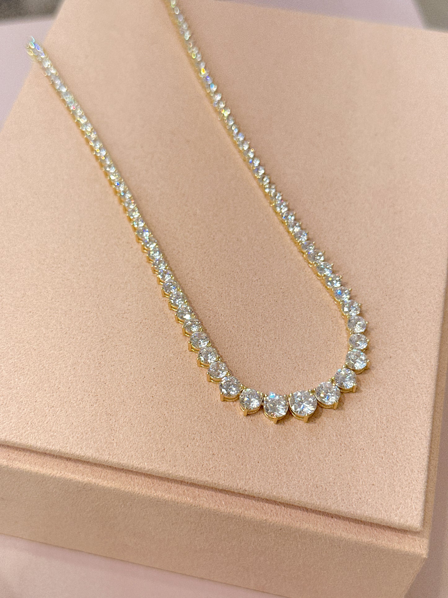 3 Prong CZ Necklace