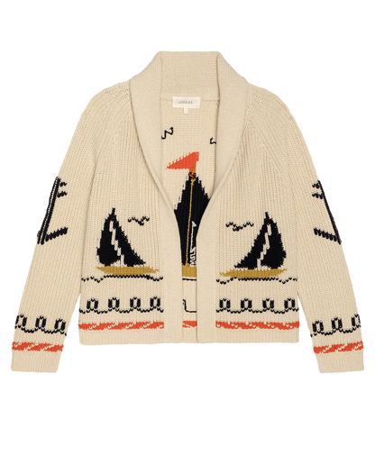 Sailboat Lodge Cardigan - Cream