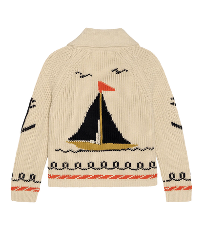Sailboat Lodge Cardigan - Cream