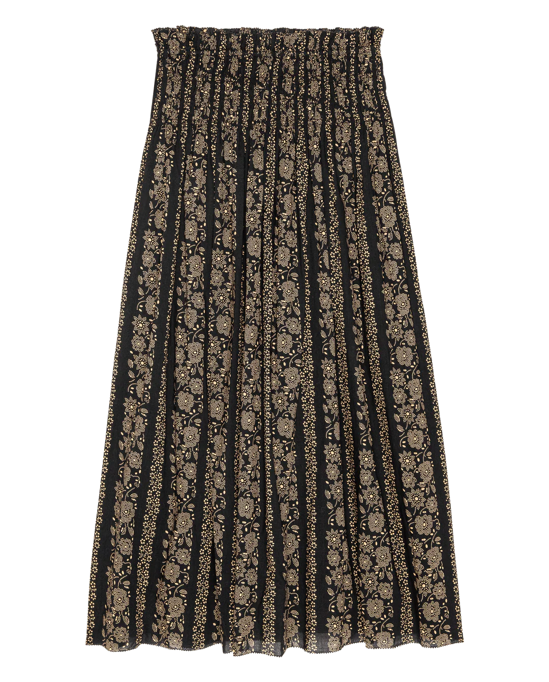 The Canary Skirt - Black & Cream Token Floral